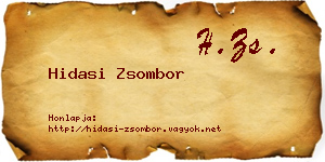 Hidasi Zsombor névjegykártya